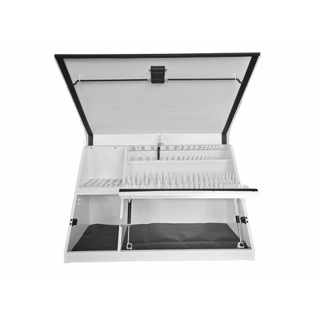 Montezuma Triangle Tool Box, White, Steel, 36 in W x 17 in D XL450-WB